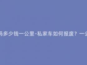私家车可以报废吗多少钱一公里-私家车如何报废?一公里费用怎么算?