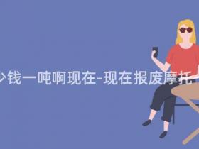 报废摩托多少钱一吨啊现在-现在报废摩托一吨多少钱?