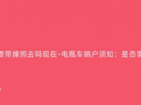 电瓶车销户需要带牌照去吗现在-电瓶车销户须知:是否需要携带牌照?