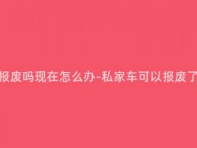 私家车可以报废吗现在怎么办-私家车可以报废了怎么处理?