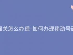 移动手机卡强关怎么办理-如何办理移动号码强制停机?