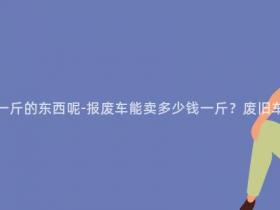 报废车能卖多少钱一斤的东西呢-报废车能卖多少钱一斤?废旧车残值回收行情揭秘
