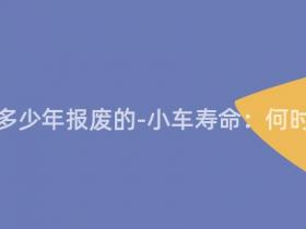 营运的小车多少年报废的-小车寿命:何时报废为佳?