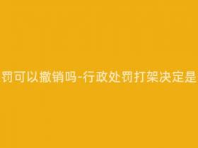 打架行政处罚可以撤销吗-行政处罚打架决定是否可撤销?