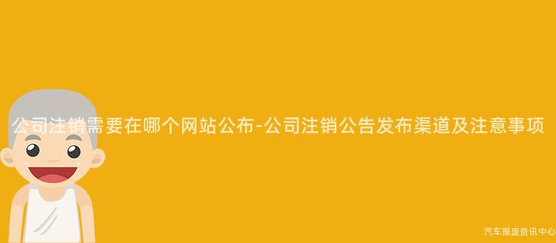 公司注销需要在哪个网站公布-公司注销公告发布渠道及注意事项