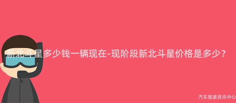 新北斗星多少钱一辆现在-现阶段新北斗星价格是多少？