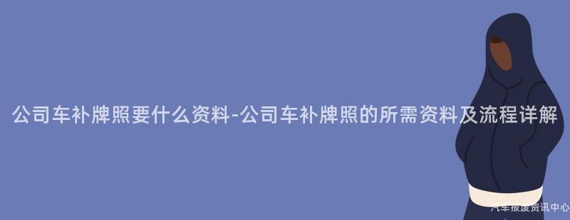 公司车补牌照要什么资料-公司车补牌照的所需资料及流程详解