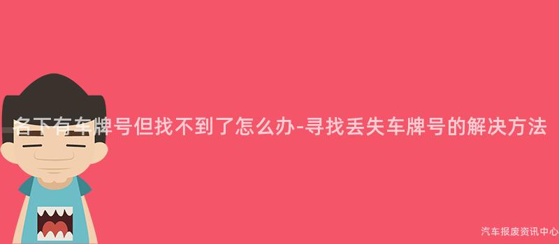 名下有车牌号但找不到了怎么办-寻找丢失车牌号的解决方法