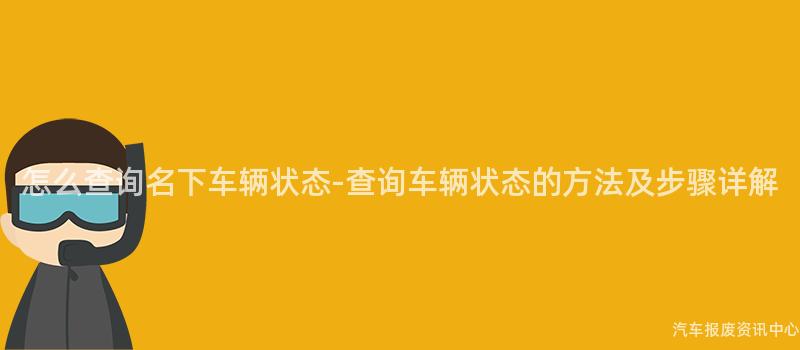 怎么查询名下车辆状态-查询车辆状态的方法及步骤详解