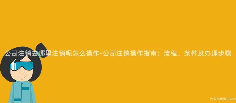 公司注销去哪里注销呢怎么操作-公司注销操作指南：流程、条件及办理步骤