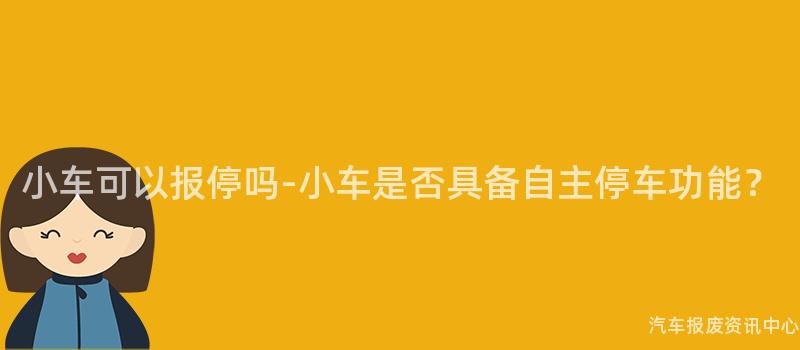 小车可以报停吗-小车是否具备自主停车功能？