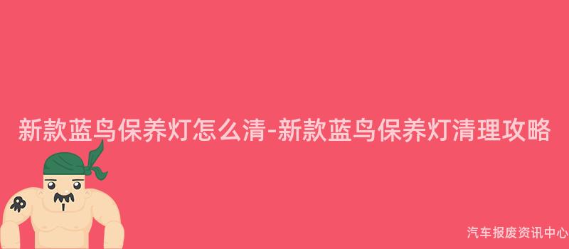 新款蓝鸟保养灯怎么清-新款蓝鸟保养灯清理攻略