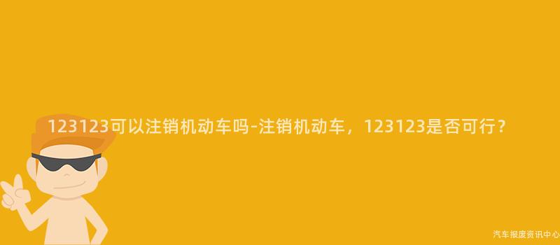 123123可以注销机动车吗-注销机动车，123123是否可行？