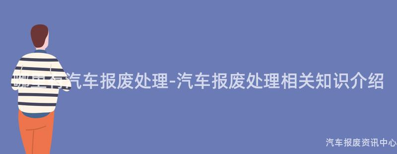 哪里有汽车报废处理-汽车报废处理相关知识介绍