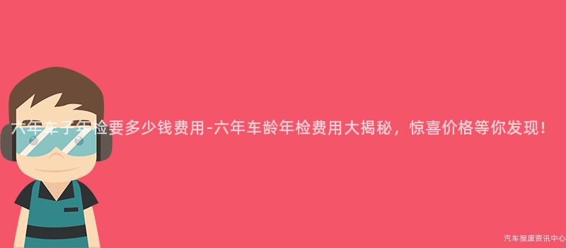 六年车子年检要多少钱费用-六年车龄年检费用大揭秘，惊喜价格等你发现！
