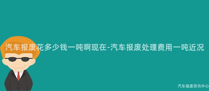 汽车报废花多少钱一吨啊现在-汽车报废处理费用一吨近况