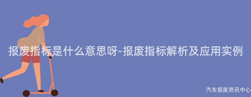 报废指标是什么意思呀-报废指标解析及应用实例