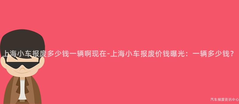 上海小车报废多少钱一辆啊现在-上海小车报废价钱曝光：一辆多少钱？