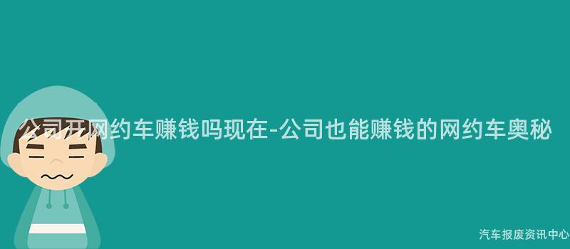 公司开网约车赚钱吗现在-公司也能赚钱的网约车奥秘