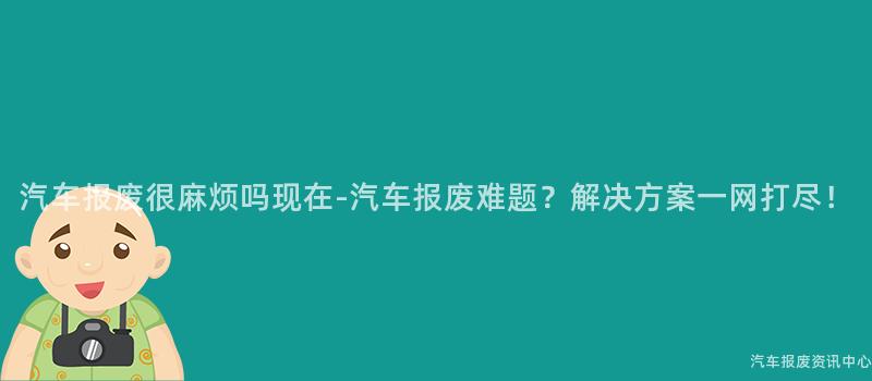 汽车报废很麻烦吗现在-汽车报废难题？解决方案一网打尽！