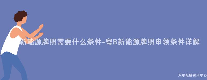 粤b新能源牌照需要什么条件-粤B新能源牌照申领条件详解