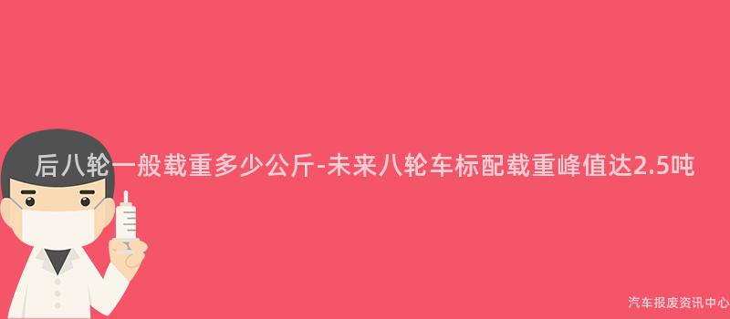 后八轮一般载重多少公斤-未来八轮车标配载重峰值达2.5吨