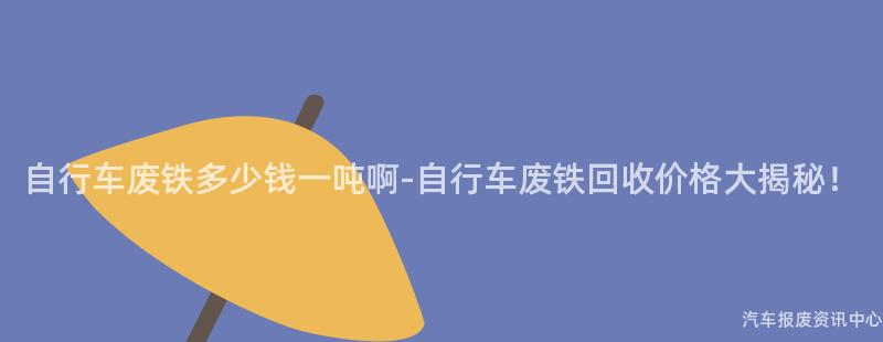 自行车废铁多少钱一吨啊-自行车废铁回收价格大揭秘！
