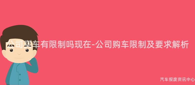 公司买车有限制吗现在-公司购车限制及要求解析