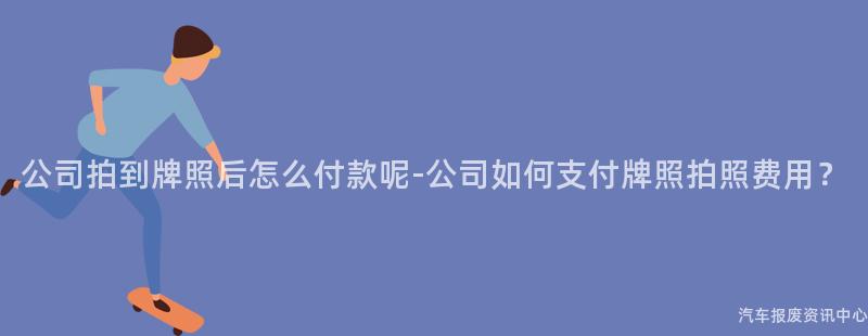 公司拍到牌照后怎么付款呢-公司如何支付牌照拍照费用？