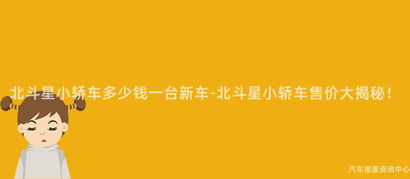 北斗星小轿车多少钱一台新车-北斗星小轿车售价大揭秘！