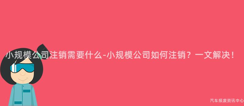 小规模公司注销需要什么-小规模公司如何注销？一文解决！