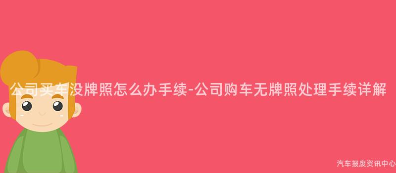 公司买车没牌照怎么办手续-公司购车无牌照处理手续详解