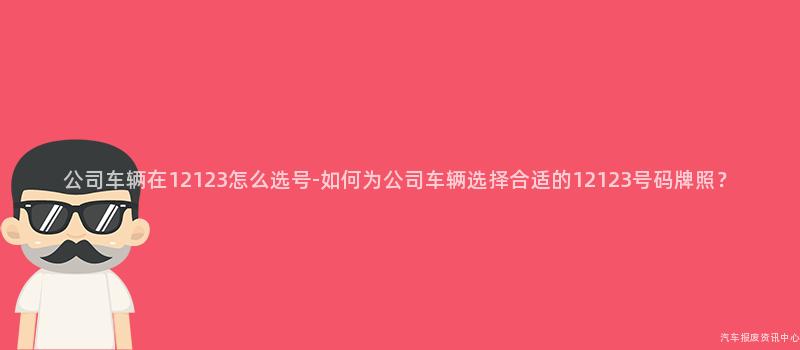 公司车辆在12123怎么选号-如何为公司车辆选择合适的12123号码牌照？