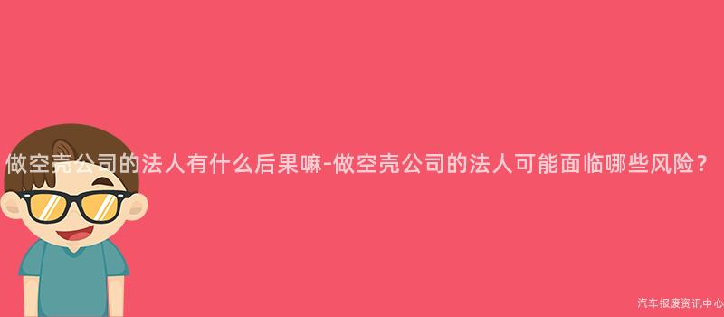 做空壳公司的法人有什么后果嘛-做空壳公司的法人可能面临哪些风险？