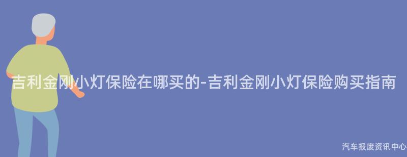 吉利金刚小灯保险在哪买的-吉利金刚小灯保险购买指南