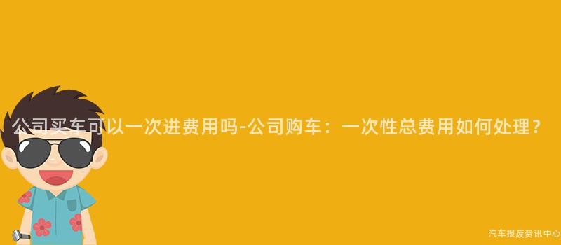 公司买车可以一次进费用吗-公司购车：一次性总费用如何处理？