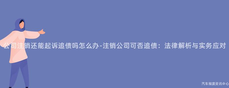 公司注销还能起诉追债吗怎么办-注销公司可否追债：法律解析与实务应对