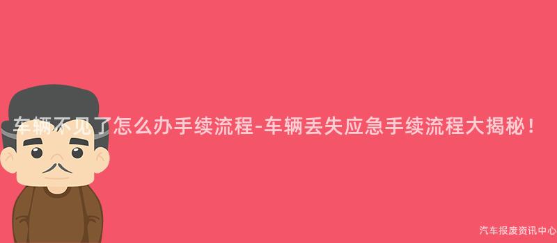车辆不见了怎么办手续流程-车辆丢失应急手续流程大揭秘！