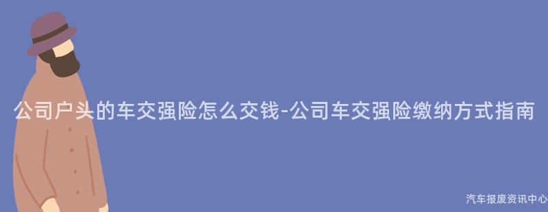 公司户头的车交强险怎么交钱-公司车交强险缴纳方式指南