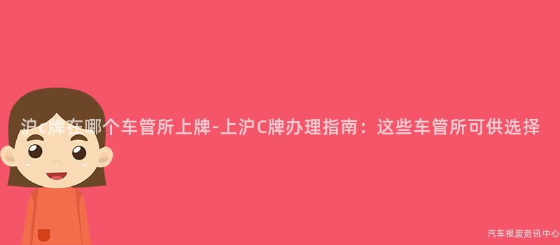 沪c牌在哪个车管所上牌-上沪C牌办理指南：这些车管所可供选择