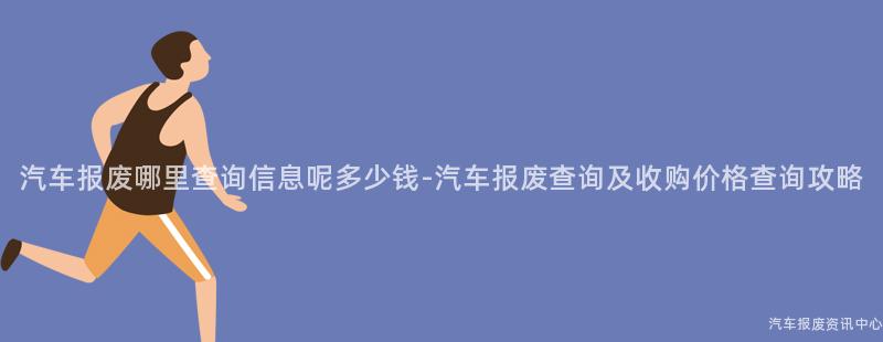 汽车报废哪里查询信息呢多少钱-汽车报废查询及收购价格查询攻略