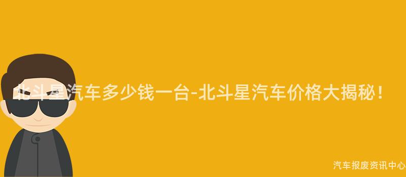 北斗星汽车多少钱一台-北斗星汽车价格大揭秘！