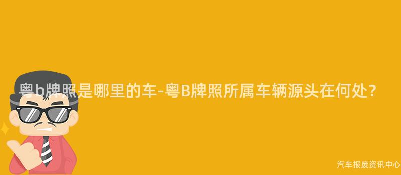 粤b牌照是哪里的车-粤B牌照所属车辆源头在何处？