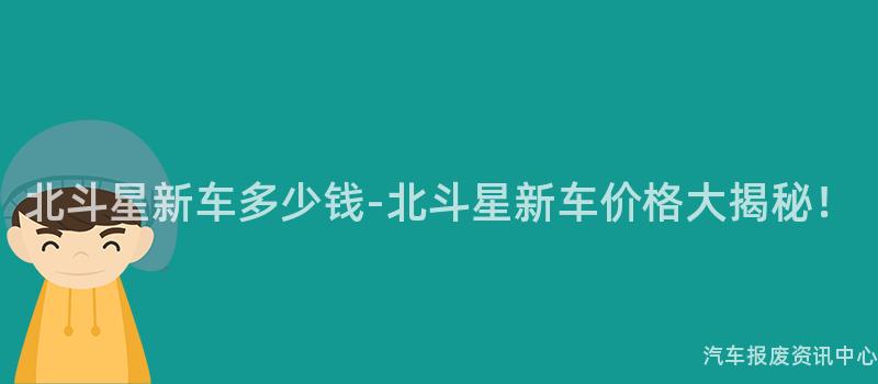 北斗星新车多少钱-北斗星新车价格大揭秘！