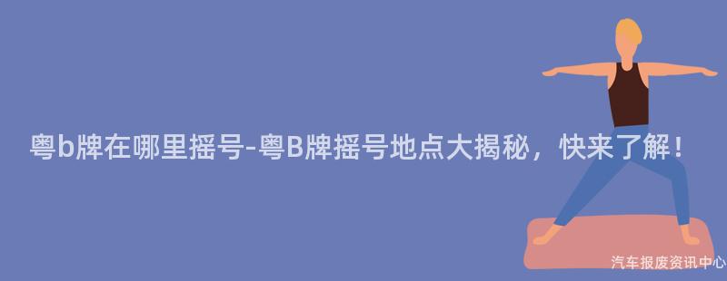 粤b牌在哪里摇号-粤B牌摇号地点大揭秘，快来了解！