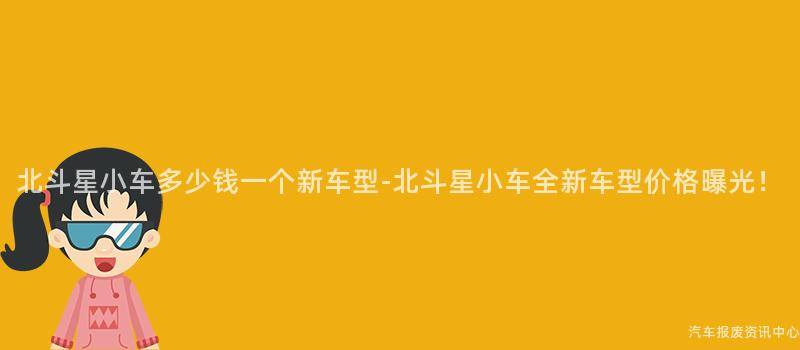 北斗星小车多少钱一个新车型-北斗星小车全新车型价格曝光！