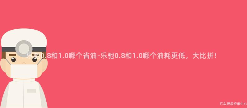 乐驰0.8和1.0哪个省油-乐驰0.8和1.0哪个油耗更低，大比拼！