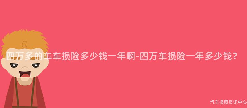 四万多的车车损险多少钱一年啊-四万车损险一年多少钱？