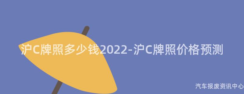 沪C牌照多少钱2022-沪C牌照价格预测