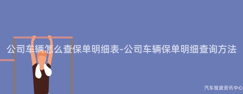 公司车辆怎么查保单明细表-公司车辆保单明细查询方法